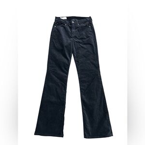 Gap Mid Rise Black Velvet Baby Boot Jeans size 27/4R